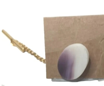 Vintage Tie Pin Small Resin with Chain and Bar Tie Tack  - Image 1 of 2