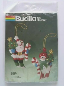 Bucilla Felt Stitchery Ski Patrol Christmas Ornaments Set of Two Factory Sealed - Picture 1 of 8