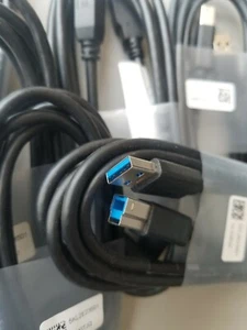 Lot of 5. Dell USB 3.0 6ft Printer Cables USB A male to USB B male 5KL2E23501 - Picture 1 of 7