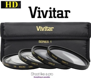 Vivitar 4Pcs Close Up Macro +1/+2/+4/+10 Lens Kit For Nikon FM10 - Picture 1 of 6