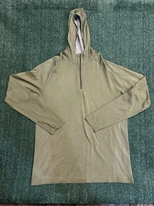 Lululemon Metal Vent tech 1/4 Zip Hoodie Hooded Shirt Mens XL Green Athletic - Picture 1 of 7