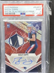Bailey Zappe 2022 Panini Phoenix Rookie RC parche Mojo autógrafo 21/25 PSA 9 - Imagen 1 de 2