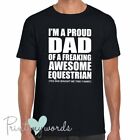 Men's Proud Equestrian Dad Funny T-Shirt