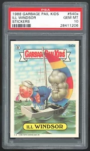 1988 Topps Garbage Pail Kids 13th Series #540a ILL Windsor PSA 10 GEM MINT - Picture 1 of 2