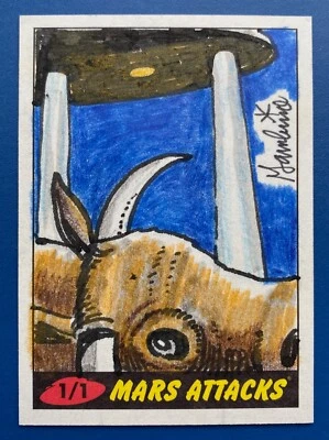 2012 MARS ATTACKS HERITAGE SKETCH by SAM GAMBINO (B) - Image 1 of 2