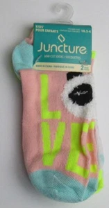 New Girls Size 10.5-4 Juncture 2 Pack Socks Panda - Picture 1 of 2