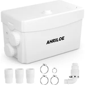 450W Macerator Pump, Toilet Macerator Pump 3 Inlets/1 Outlets Sewage Pump Sink - Picture 1 of 7
