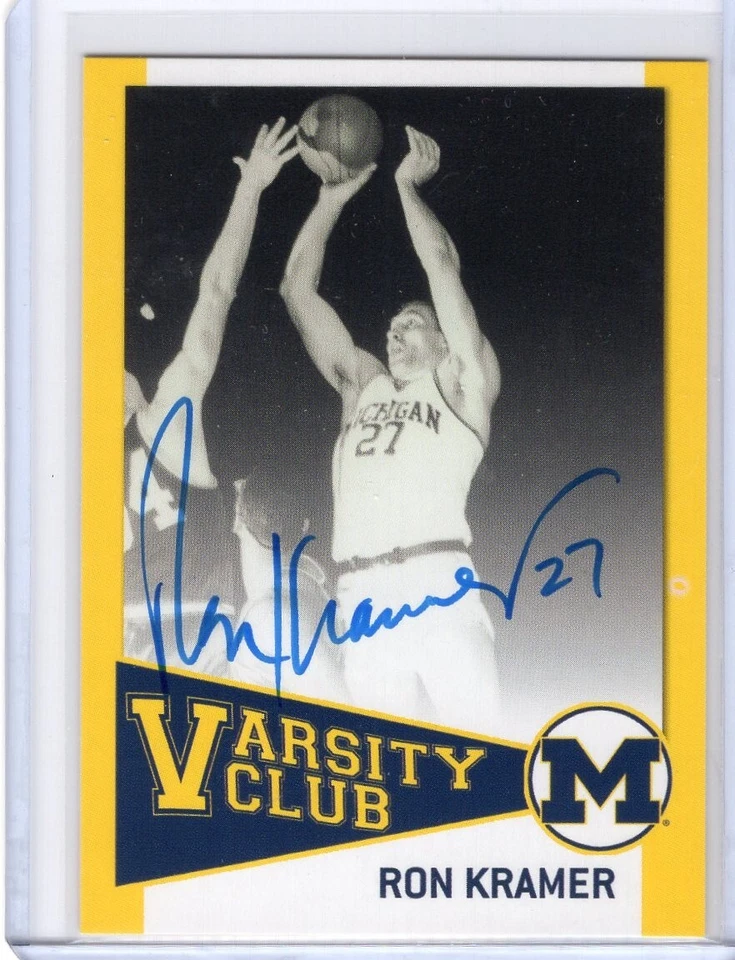 Ron Kramer Michigan Wolverines TK Legacy Varsity Club Autograph VC7 - Image 1 of 1