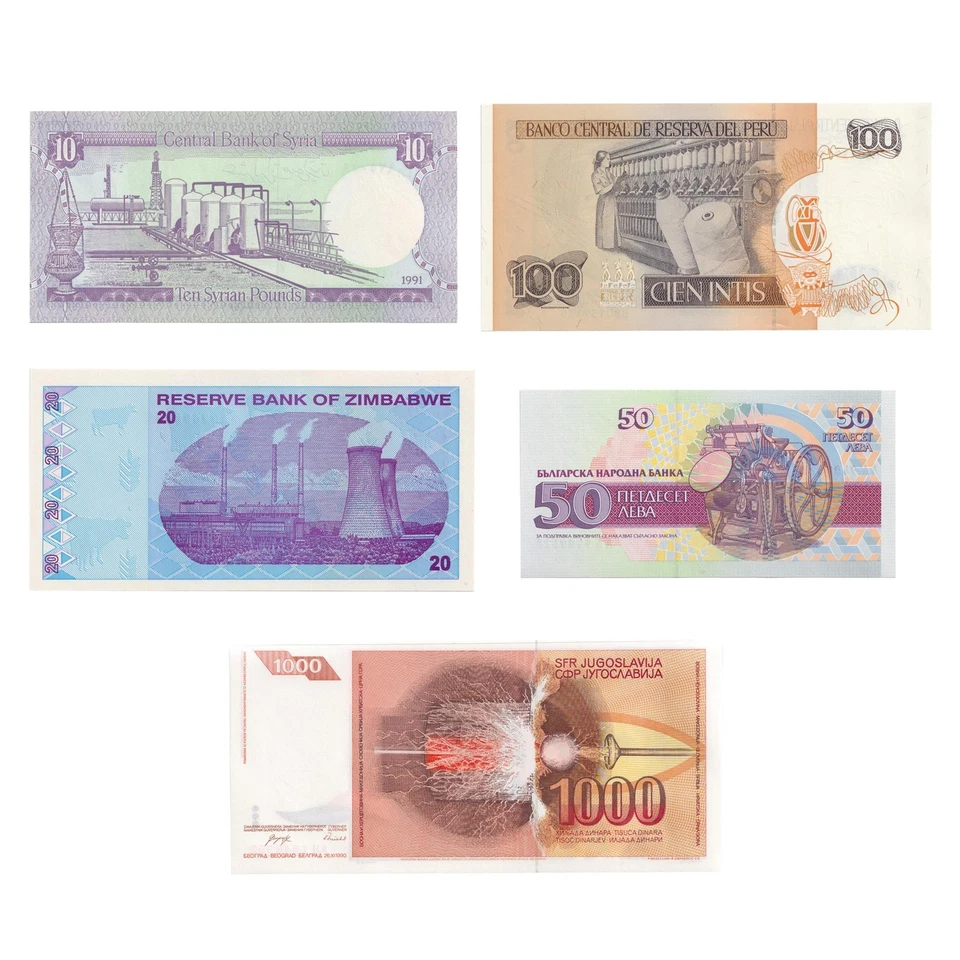 World Banknote Set | Industry & Technology | Machines | Plants | Nikola Tesla - Image 1 of 4