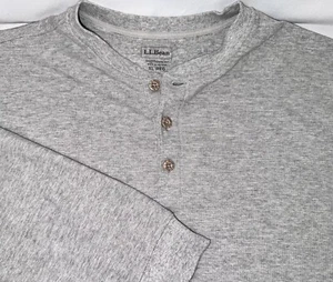 L.L.Bean Herren XL Traditional Fit Grau 1/4 Knopf Langarm Hemd - Bild 1 von 6