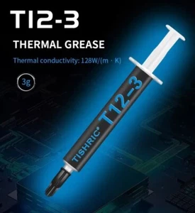 T12-3 Pasta Termica Alta Conducibilità 12,8W/m-k (3g) Spedizione Stesso Giorno Da US - Foto 1 di 7