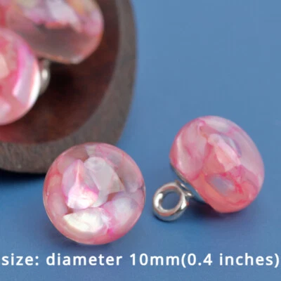 10pcs Resin Clear Frog Buttons Sequins Material for Tang Suit Hanfu Decor Retro - Image 1 of 4