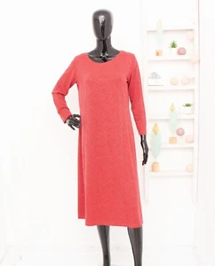 Vestido Gudrun Sjoden Lunares Rojo Rosa Lyocell Manga Larga Camiseta Vestido M - Imagen 1 de 9