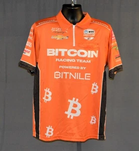 Rinus Veekay Bit Coin Ed Carpenter Racing IndyCar Crew Shirt-Race Used medium - Bild 1 von 3