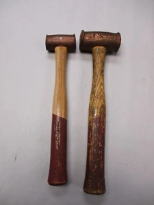 (2) Tenco Hickory Copper Non Sparking Hammers (1) 1 LB and (1) 3 LB Used. - Picture 1 of 7