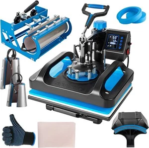 8 in 1 T-Shirt Heat Press Machine + 30oz Tumbler Press Transfer Sublimation - Picture 1 of 9
