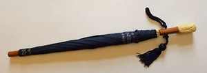 Vintage English Made Umbrella with Bovine Bone Handle & Tips - Picture 1 of 8