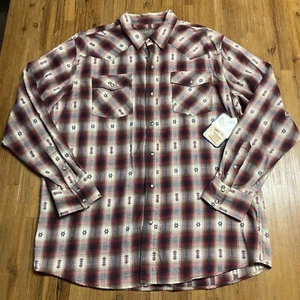 NEW C.E. Schmidt Pearl Snap Long Sleeve Shirt Western Aztec Mens Size L - Picture 1 of 9