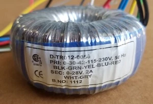 28V 2A Toroidal Power Transformer, Input 30-42-115-230V - Picture 1 of 8