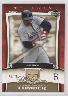 2005 Upper Deck Trilogy Generations Past Gold Lumber /75 Jim Rice #PA-RI HOF - Image 1 of 2