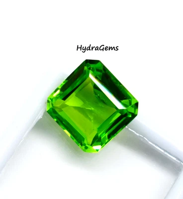 Natural & Rare 10 Ct + Radiant Cut Green Peridot Certified Loose Gemstone - Image 1 of 4