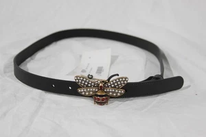 Authentischer Damen Biene Schnalle Ledergürtel US Made in Italy 90 cm 36" - Bild 1 von 6