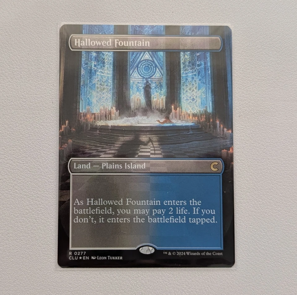MTG ~ Hallowed Fountain (Borderless Foil) Ravnica: Clue Edition ~ Near Mint Rare - Image 1 of 1