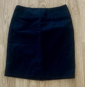 Banana Republic A Line Skirt Black Womens Office Size 0 Stretch - Picture 1 of 2