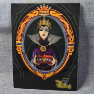 Cartolina d'epoca Disney Villains lenticolare regina cattiva Biancaneve oversize - Foto 1 di 5
