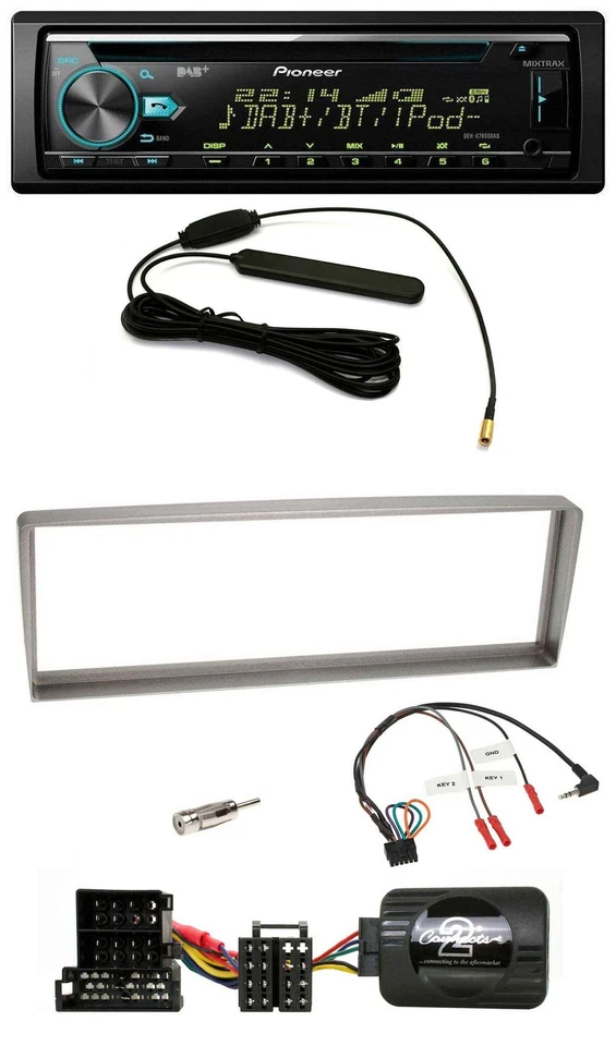 Pioneer CD MP3 Lenkrad DAB USB Autoradio für Alfa Romeo 156 ab 2003 silber - Bild 1 von 4