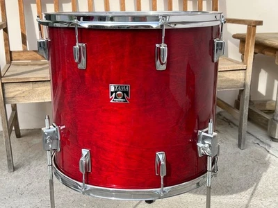Red Mahogany Tama Superstar 18" Floor Tom Drum - Japan 80’s - 90’s nearly mint! - Image 1 of 4