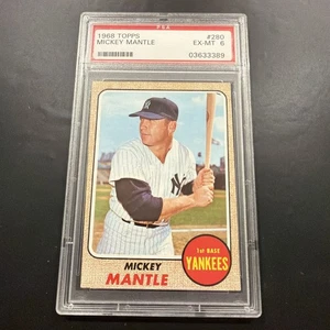 1968 Topps Mickey Mantle #280 PSA 6 EX-MT - Picture 1 of 2