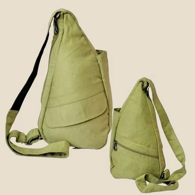 AmeriBag Bolso Espalda Saludable Verde Lima Microfibra Bolso Eslinga Multi-Bolsillo Viaje Foto 1 de 4