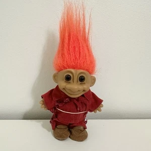 Vintage DAVY CROCKETT TROLL Mountain Man Daniel Boone 5.5” ORANGE Hair Russ - Picture 1 of 4
