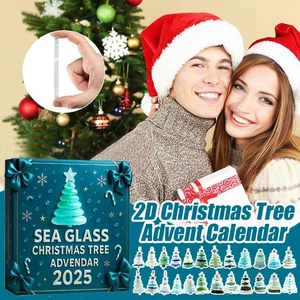 Sea Glass Christmas Tree Advent Calendar Acrylic A U ` - Picture 1 of 18