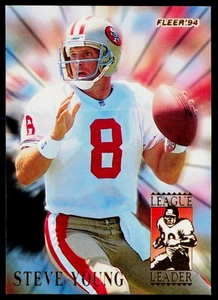 1994 Fleer Football NFL- Steve Young League Leaders Insert #10 - Picture 1 of 2
