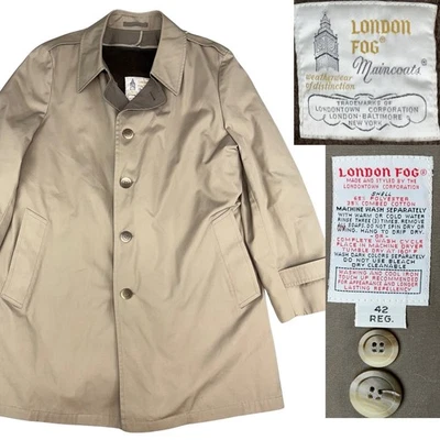 Trench coat London Fog com forro 42R cinto bronzeado em excelente estado usado - Imagem 1 de 4