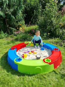 Large Garden Sandbox For Children With Mat Modular Sandbox - Picture 1 of 12