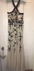 Limited Edition New Monsoon Nude Black Beaded Maxi Dress Rpp £249.00. - Picture 1 of 12