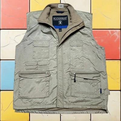 Weatherproof Mens Performance Vest Full Zip Utility Hunting Fishing Green Size L - Image 1 of 4