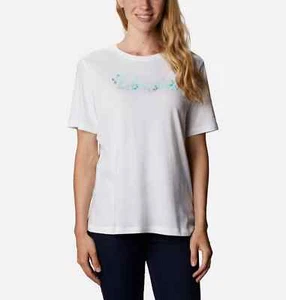 Columbia Sportwear Women BlueBird Day Relaxed T-Shirt, White, 3X - Picture 1 of 5