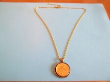 TWO (2) DRACHMA COIN - GREECE - BRONZE CASED PENDANT NECKLACE - 1976 to 1986