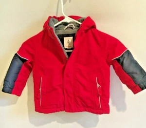 Lands End Kinder The Squall Jacke Größe 2T rot blau Reißverschluss vorne Kapuze Taschen - Bild 1 von 3