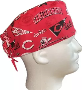 MLB Cincinnati Reds Flag Scrub Hat Chemo Cap READ DESCRIPTION!!! - Picture 1 of 5