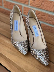 JIMMY CHOO eleganter Damen Pumps in Kalbsleder Antik Gold Größe 38,5 - Bild 1 von 10