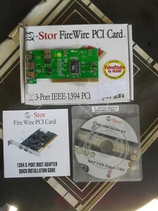 Q-STOR 3 PORT FIREWIRE PCI CONTROLLER CARD - Afbeelding 1 van 2
