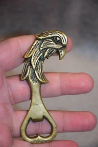 Vintage Brass Parrot Head Bottle Opener - Picture 1 of 2