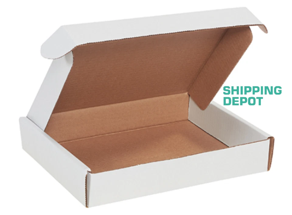 11 1/8 x 8 3/4 x 2" Front Lock Deluxe Literature Mailer White Corrugated Box - Image 1 of 3
