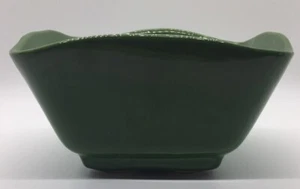 Vintage! Shawnee Kunstkeramik USA glänzend grün 7" quadratisches Übertopf 4" hoch - Bild 1 von 8