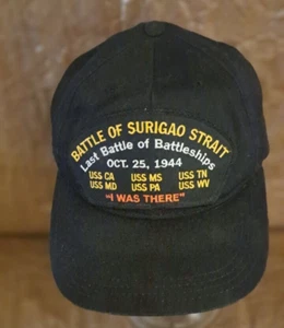VTG 1944 U. S. NAVY "BATTLE OF SURIGAO STRAIT 10-25-1944 - I WAS THERE" HAT CAP - Picture 1 of 9